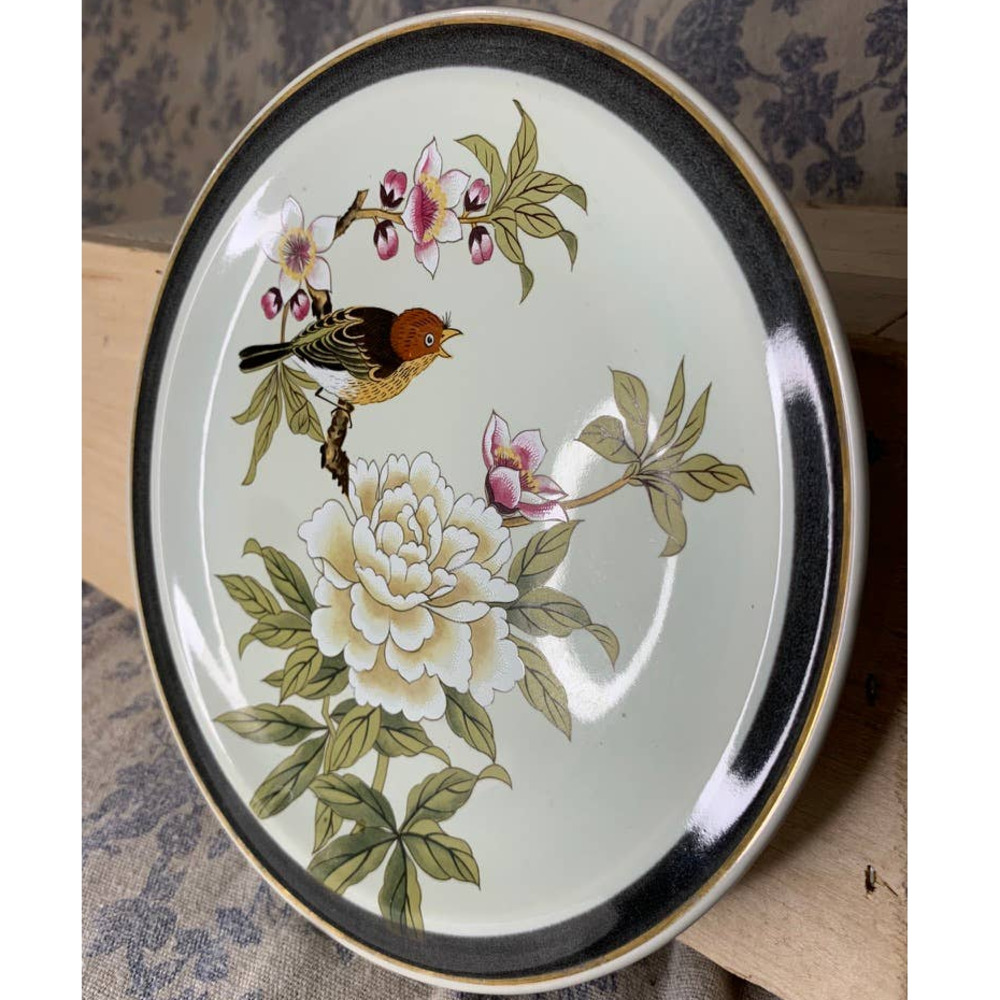 VTG 7.5" Earthenware Plate Chinese Garden Original Design by Shafford